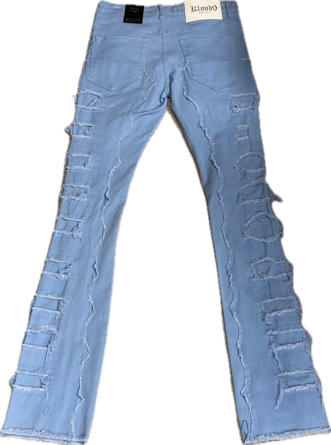 MEN’S KLOUD9 STACKED FIT BABY BLUE JEANS