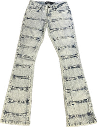 Men’s Octagon Stacked Fit Bleached Jeans