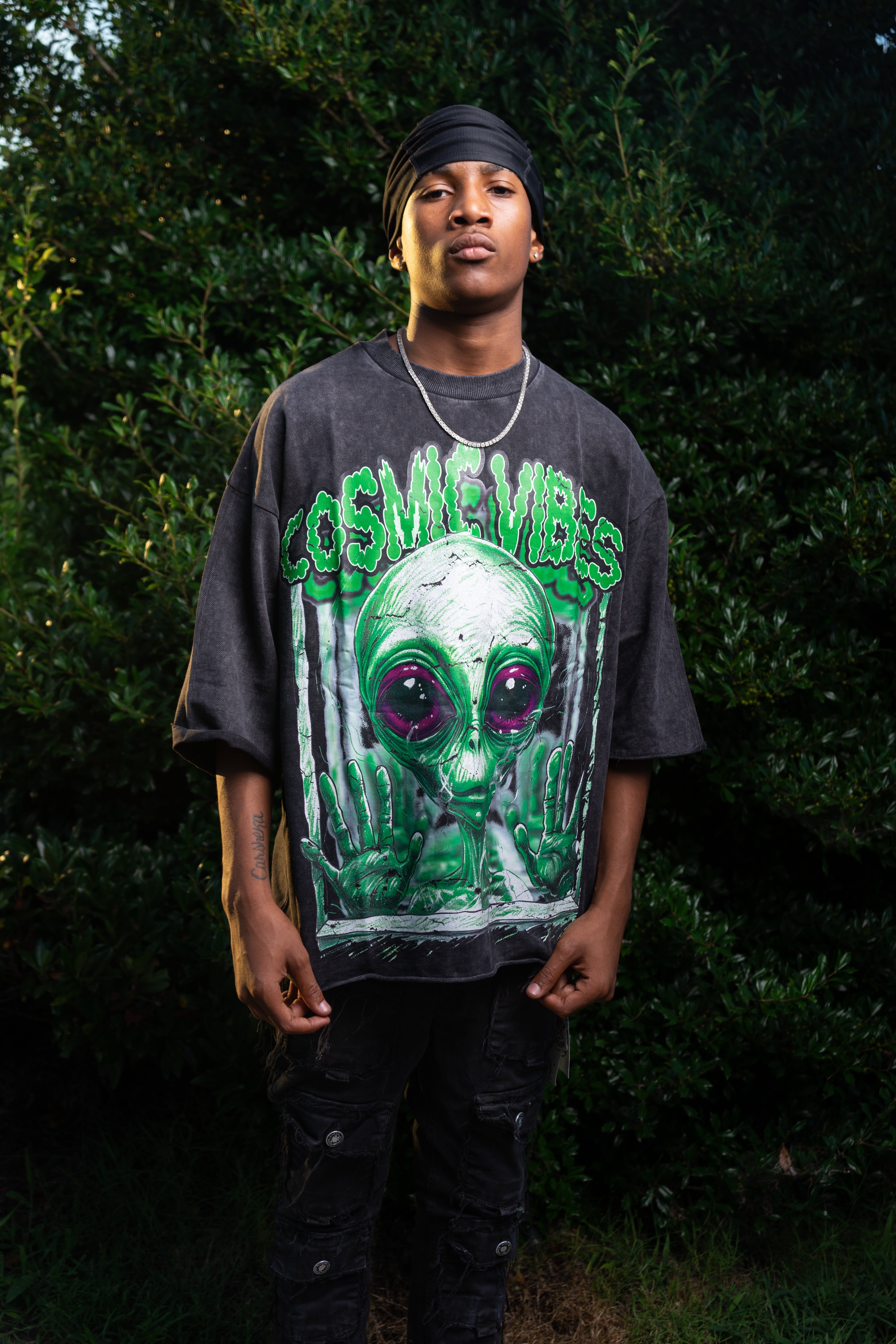 Cosmic Vibes black washed