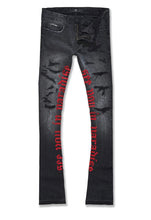 Load image into Gallery viewer, JORDAN CRAIG MARTIN STACKED - SEE YOU IN PARADISE DENIM (BLACK SHADOW)