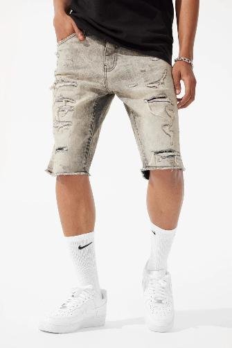 OG - ARLINGTON DENIM SHORTS Bone White