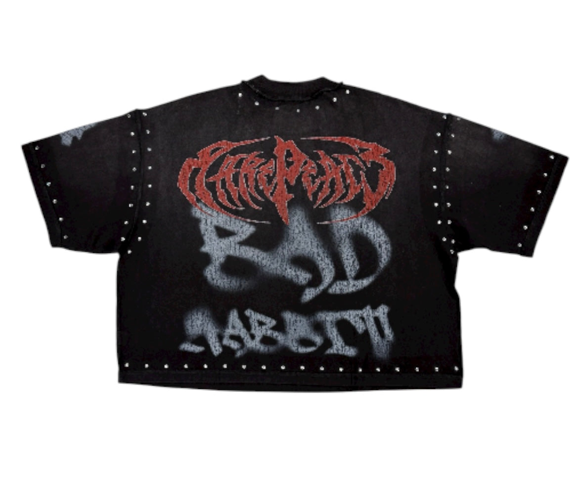 Rare Peace Skull Cropped Tee RT5039