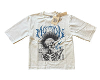 Dark illusion motion cropped shirt White