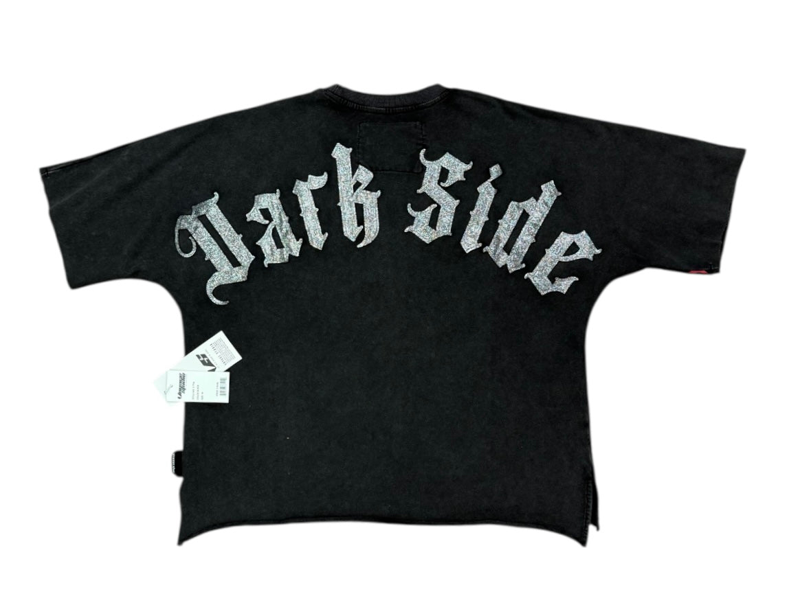 DARK SIDE CROPPED SHIRT VOYAGE STUDIO 51T16 BLACK WASH