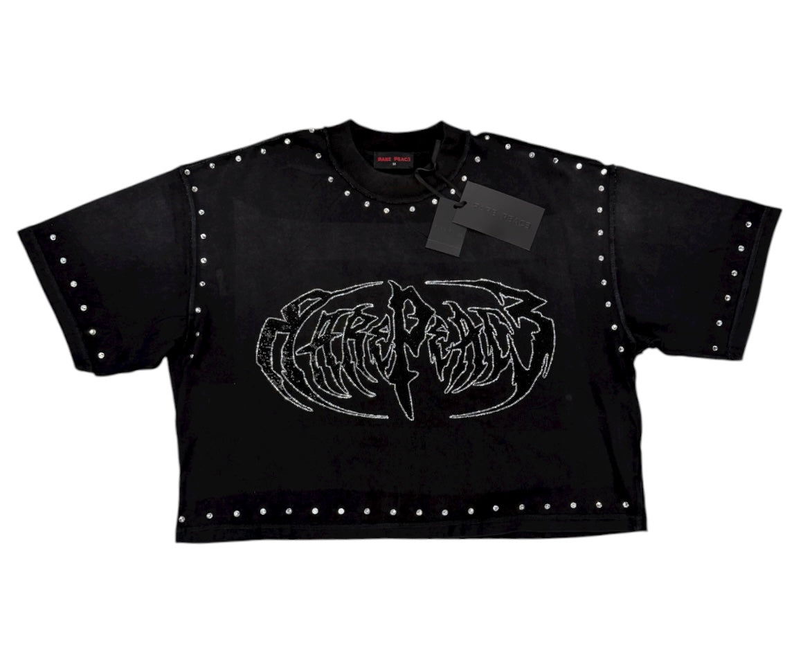 Rare Peace Black Cropped Tee RT5042