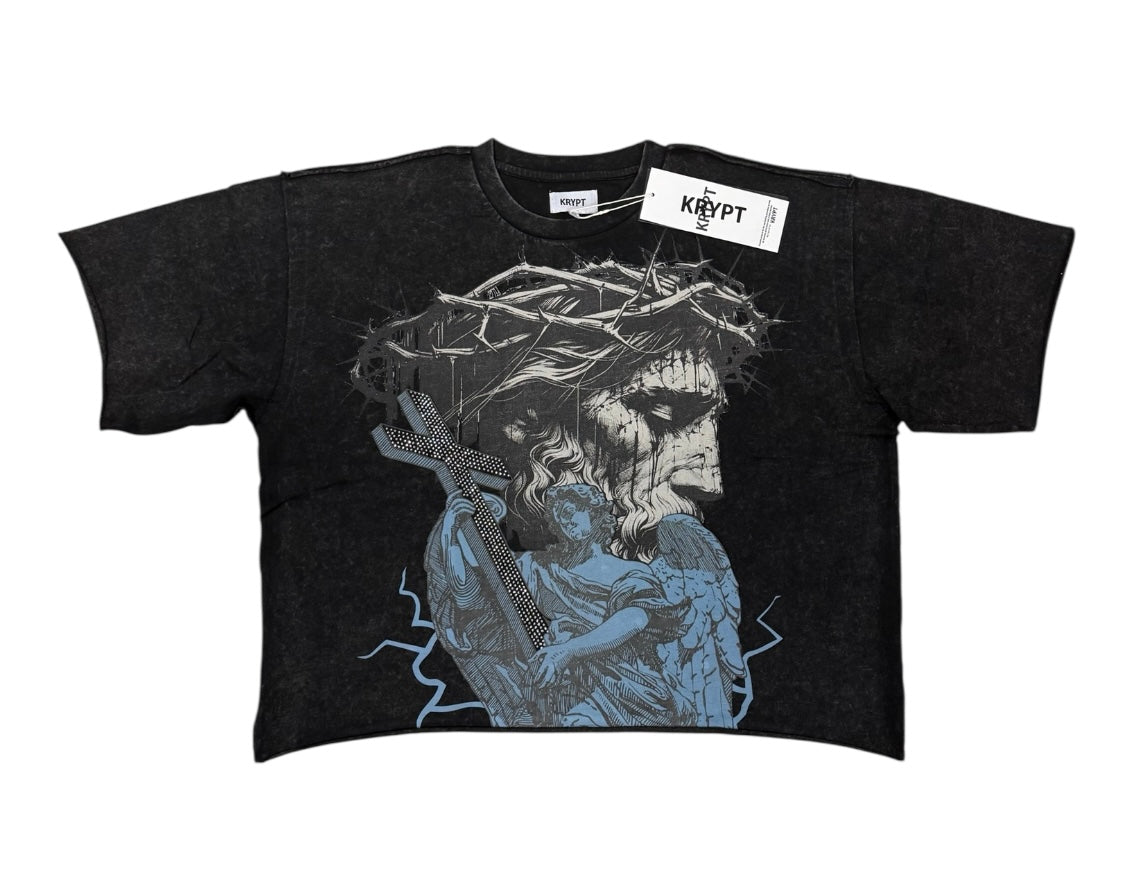 Mercy cropped shirt Black KR602