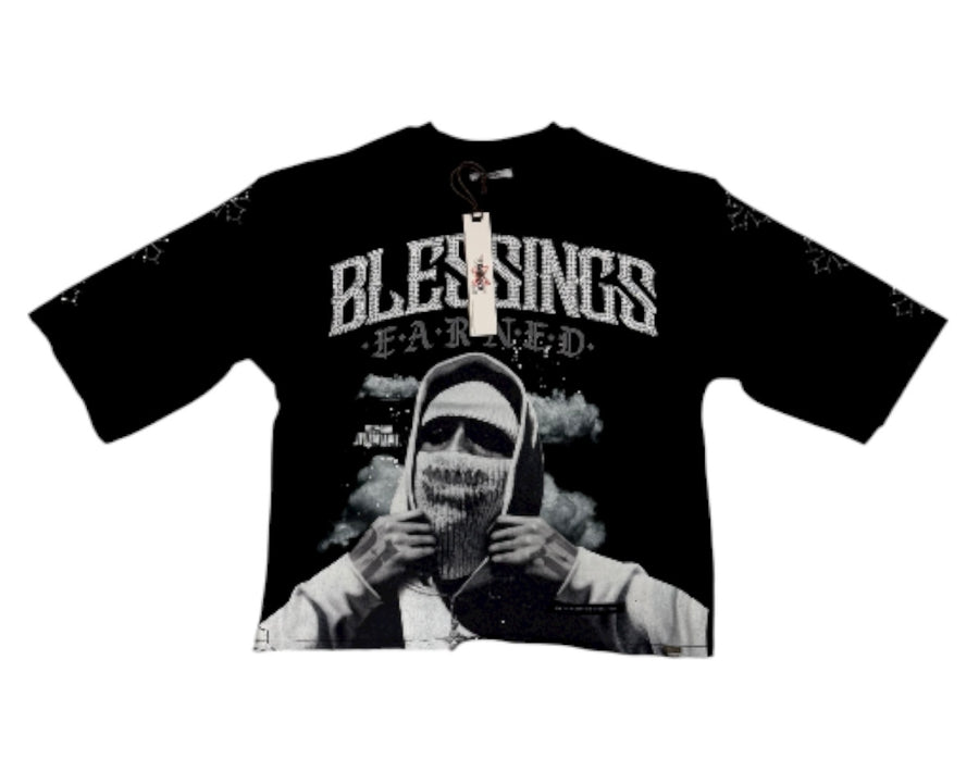 Blessings crop shirt HF5503 black