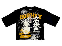 HIGHY Cropped shirt HF5501 Black/Gold