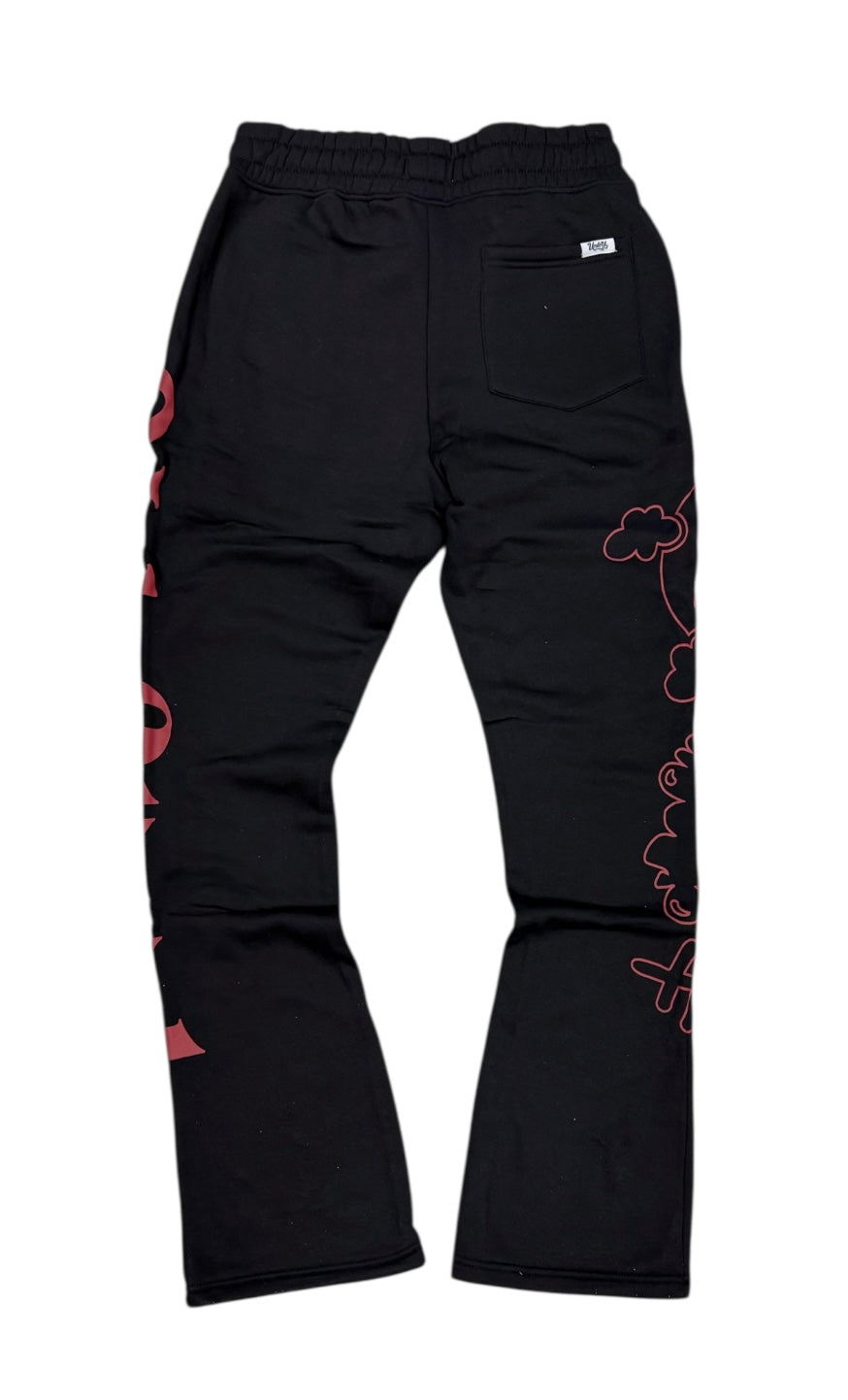 SWEATPANTS UNDRTD UF5206 BLACK/RED