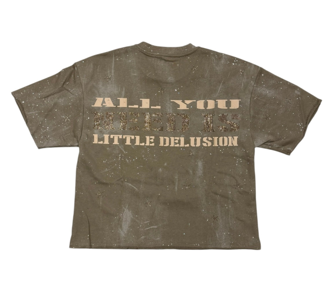 BKYS ALL YOU CROPPED SHIRT T1488 VINTAGE KHAKI