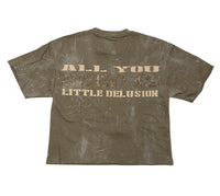 BKYS ALL YOU CROPPED SHIRT T1488 VINTAGE KHAKI