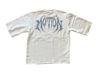 Dark illusion motion cropped shirt White