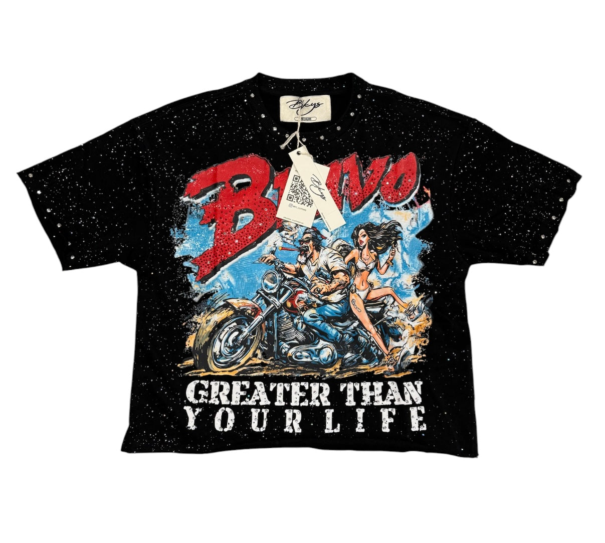 Bravo cropped shirt BLACK  T1499