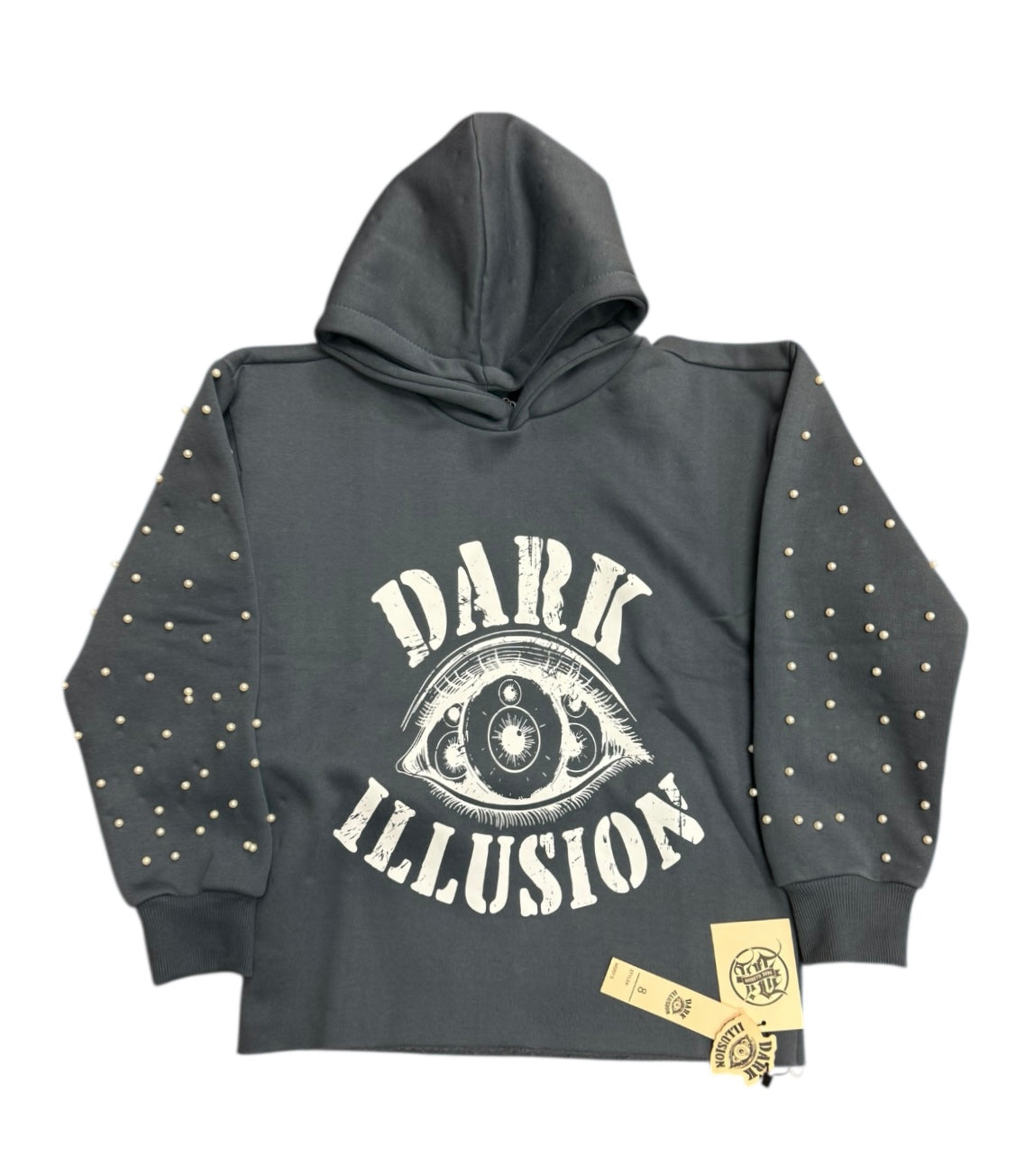 Dark illusion hoodie kids charcoal