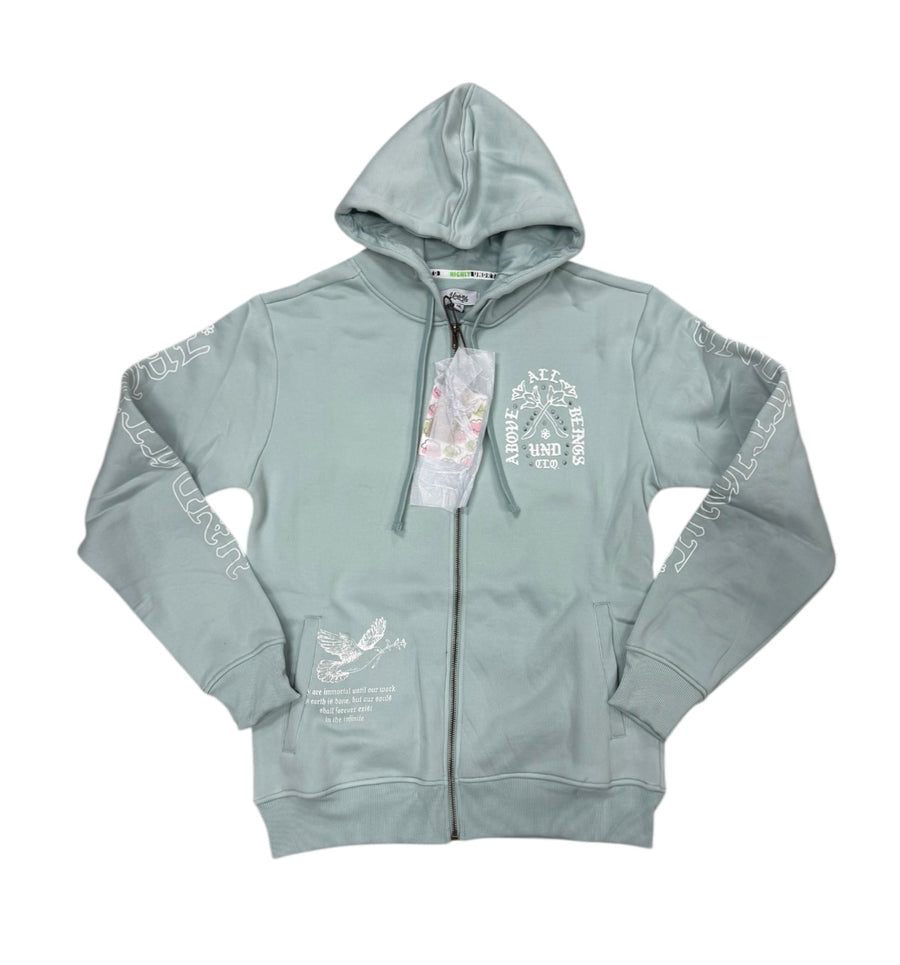 UNDRTD ZIP UP HOODIE UF5604 CLOUD BLUE