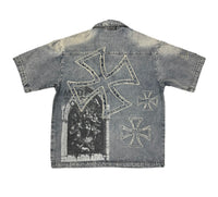 Zip up denim shirt Rare pace RJ6063 MD.TINT