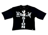 Vision Cropped Shirt  HF5500 Black/White