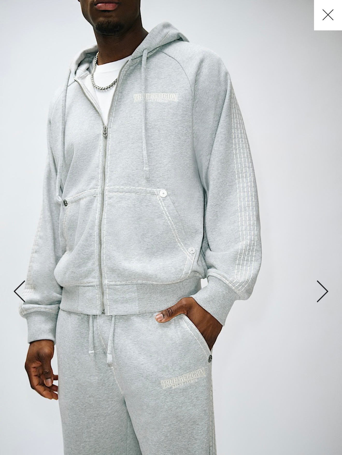 Super T Boxy Zip Hoodie HEATHER GREY 110154