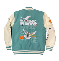 UNDDRTD VASITY JACKET UF4912 WASABI/OFF WHITE