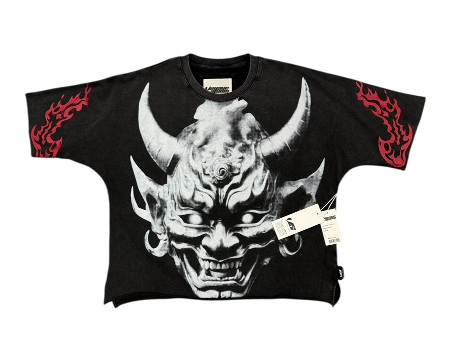 DARK SIDE CROPPED SHIRT VOYAGE STUDIO 51T16 BLACK WASH