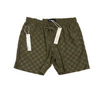 Checkerboard Towel Color Blocked Short   RSP-041 OLIVE