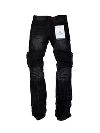 Kloud9 cargo jeans waxed black p25175