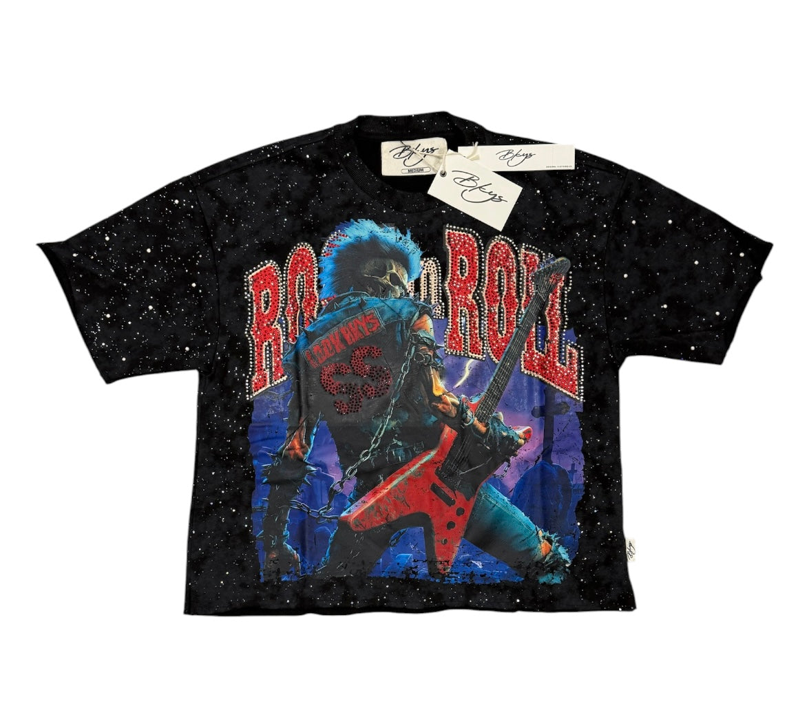 BKYS RO N ROLL CROPPED SHIRT T1522 BLACK