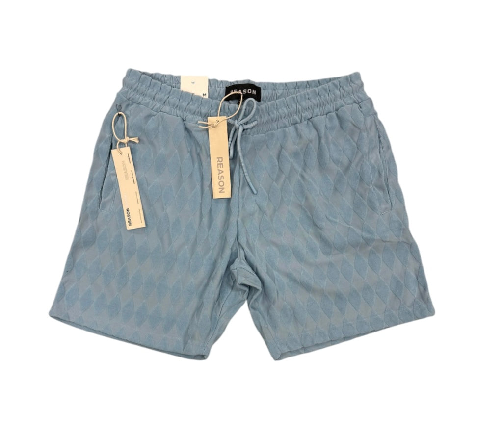 Diamond Plate Towel Color Blocked Short - Light Blue RSP-039