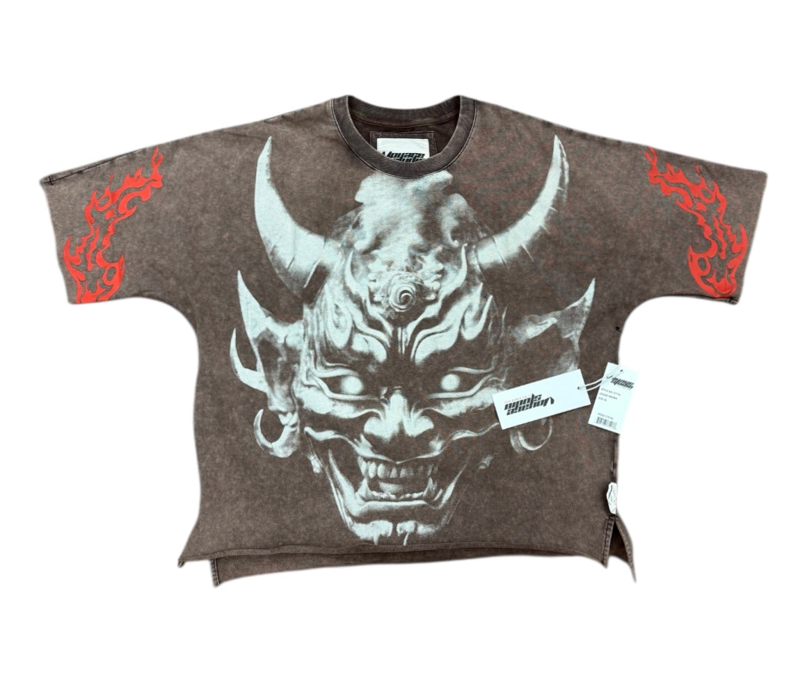 DARK SIDE CROPPED SHIRT VOYAGE STUDIO BROWN 51T16