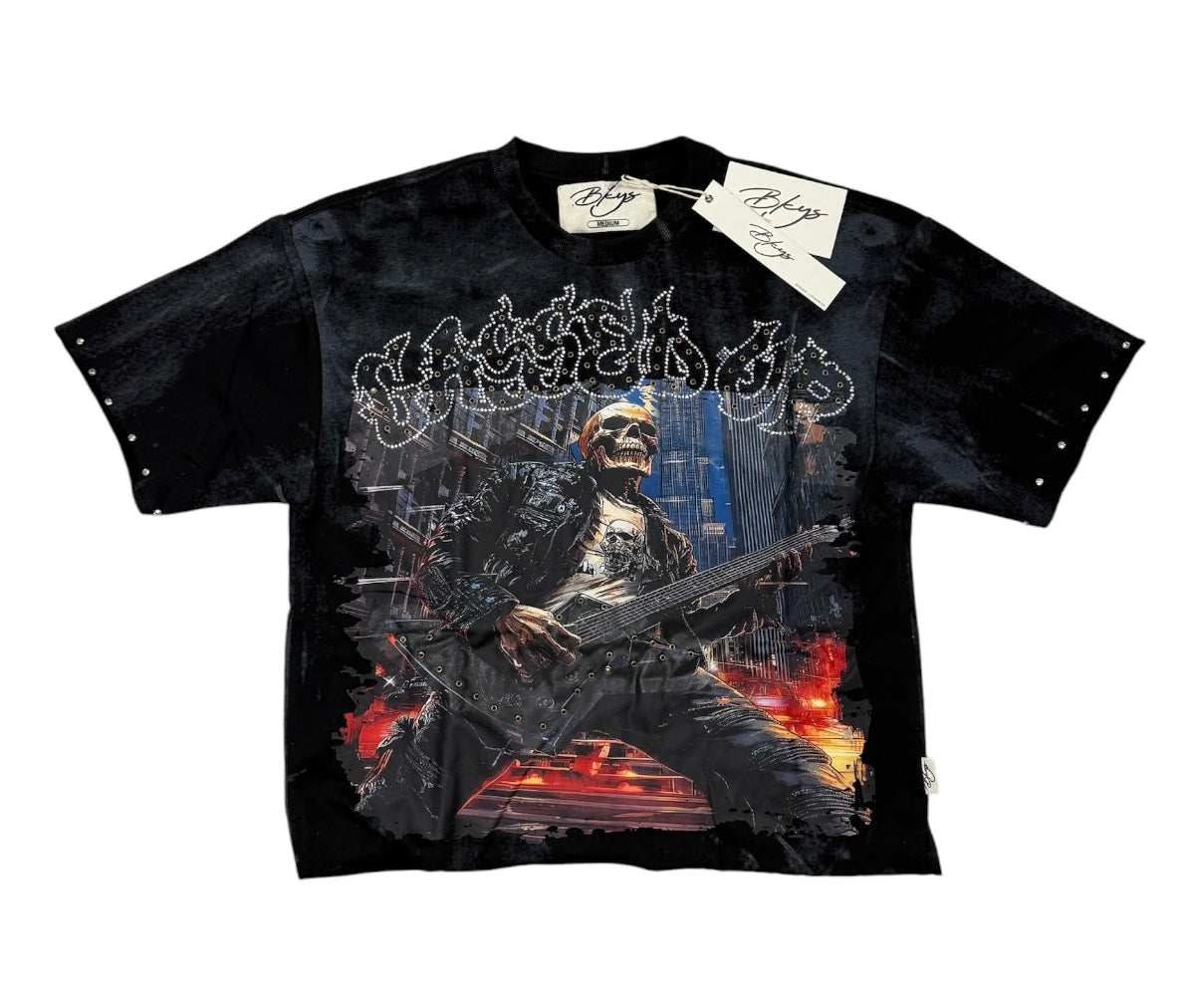 BKYS CROPPED SHIRT GASSED UP T1465 BLACK