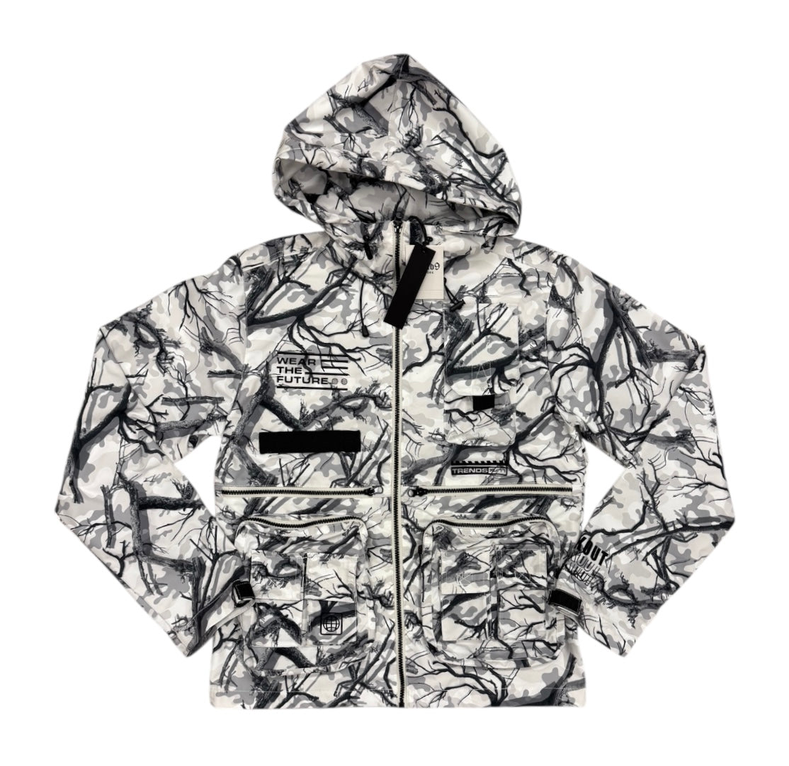 white tree windbreaker jacket J24203