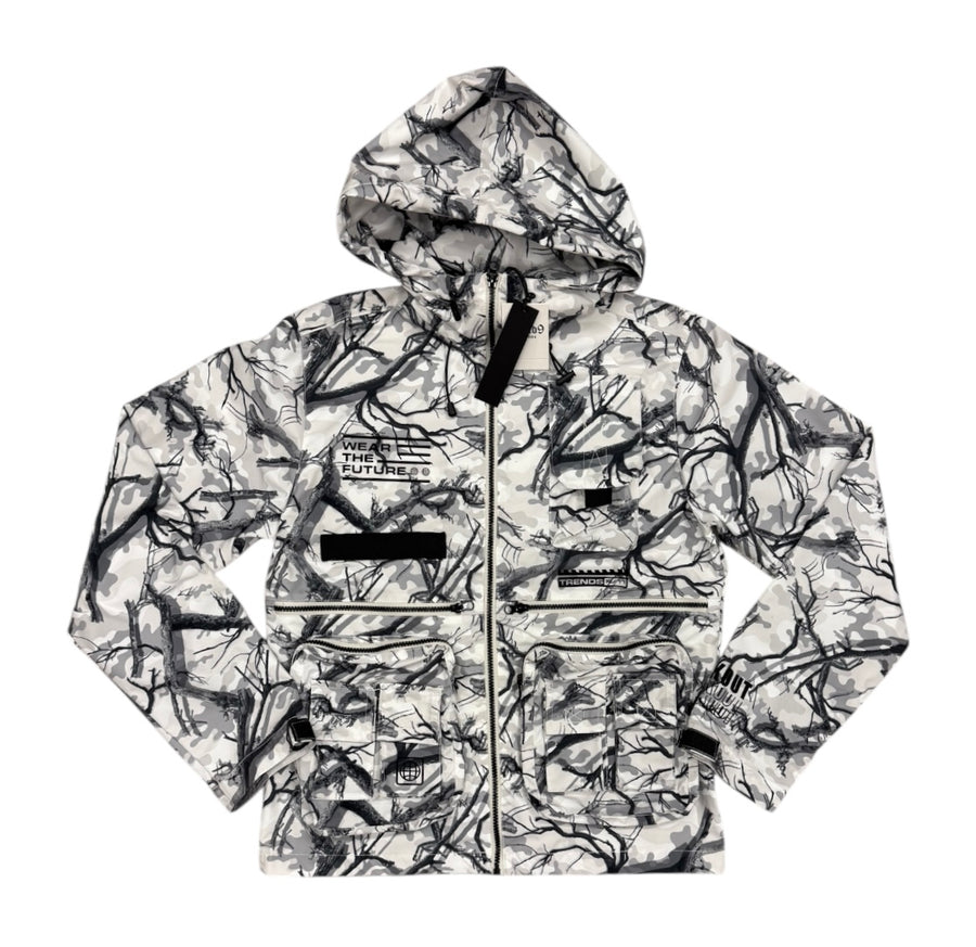 white tree windbreaker jacket J24203
