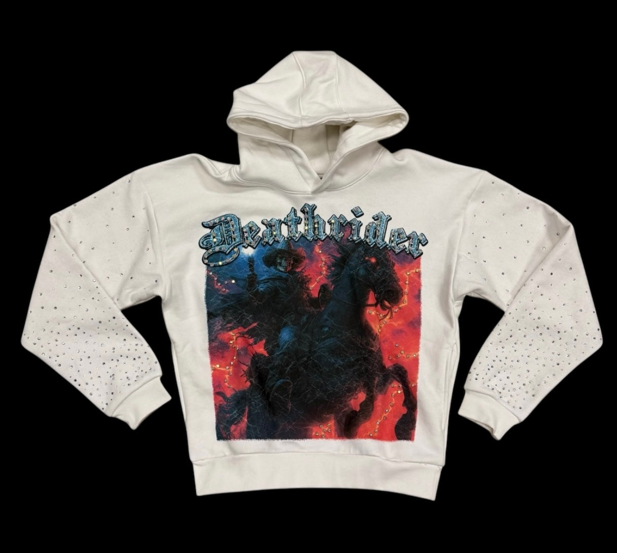 DARK ILLUSION HOODIE DEATHRIDER WHITE
