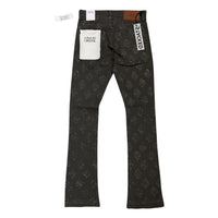 Liquid Crystal 'Diamond Crystal' Stacked Rhinestone Denim (charcoal  ) JTF2317