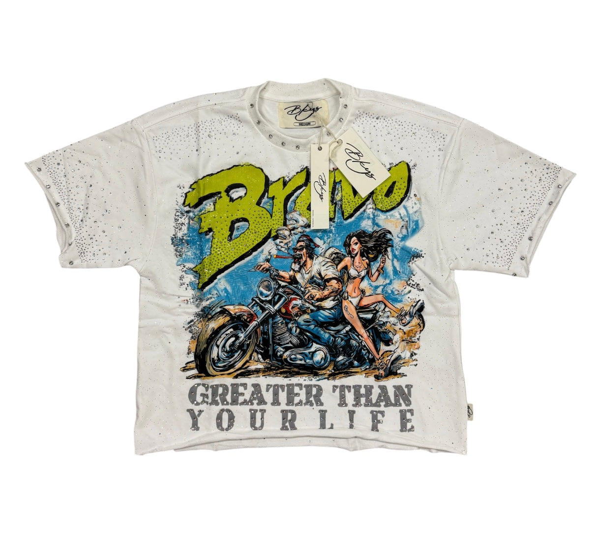 Bravo cropped shirt white T1499