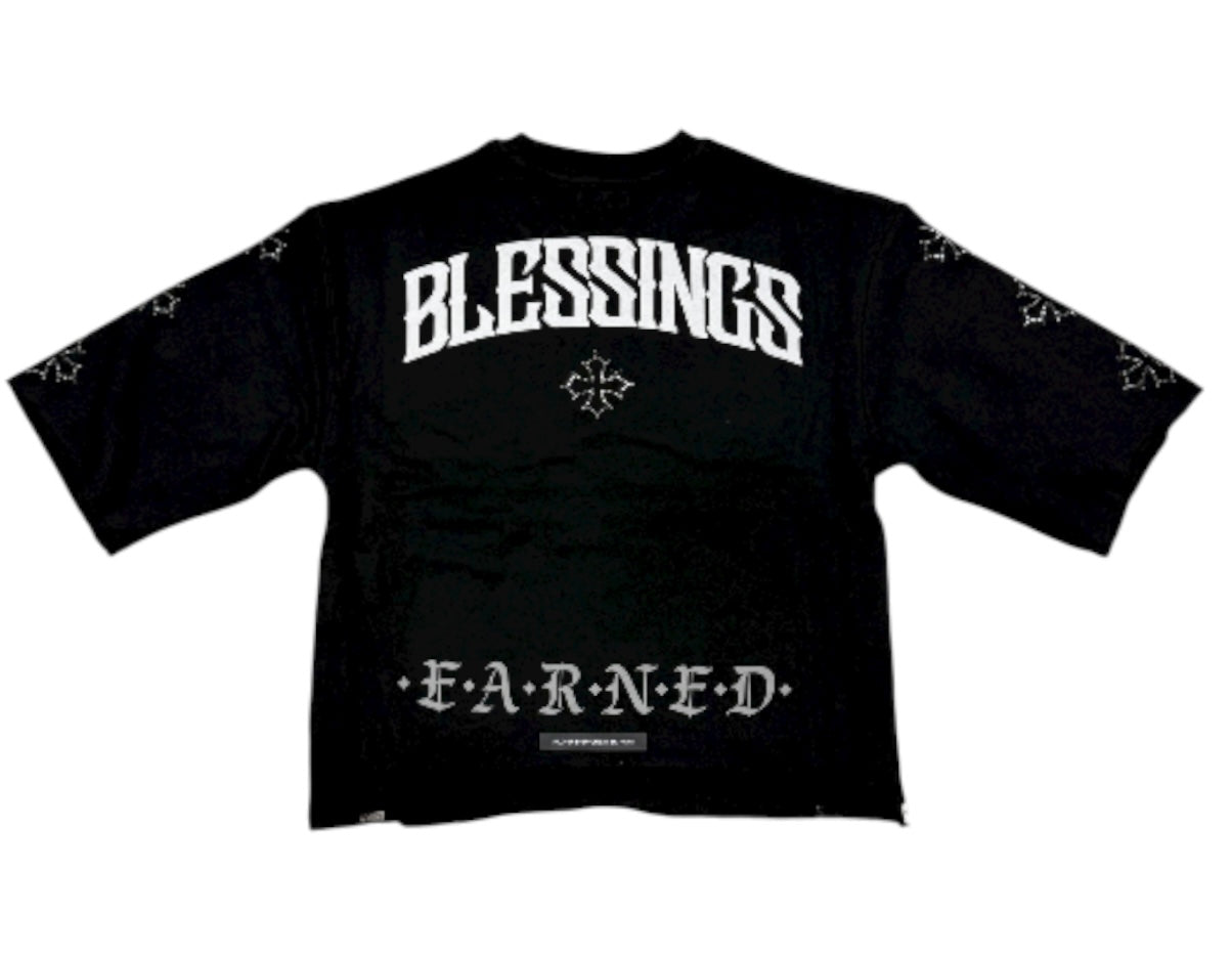 Blessings crop shirt HF5503 black