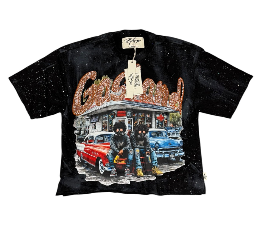 cropped shirt BKYS T1444 BLACK