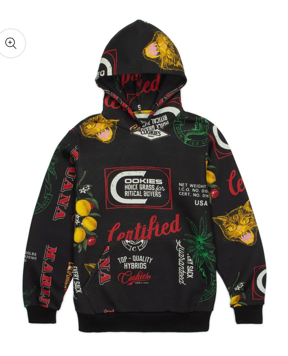 CUBAN LINK ALL OVER PRINT PULLOVER HOODIE