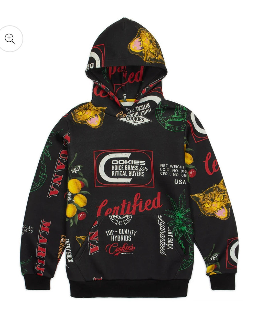 CUBAN LINK ALL OVER PRINT PULLOVER HOODIE