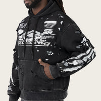 Racing Double Layer Hoodie FO26S428 Black