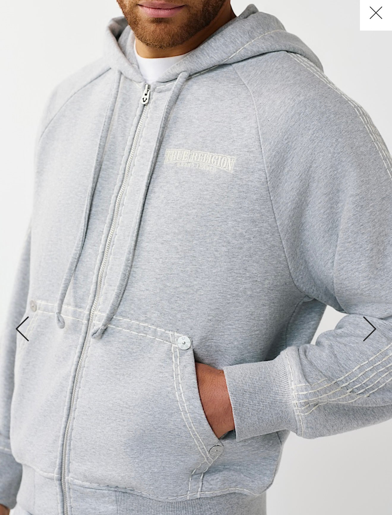 Super T Boxy Zip Hoodie HEATHER GREY 110154