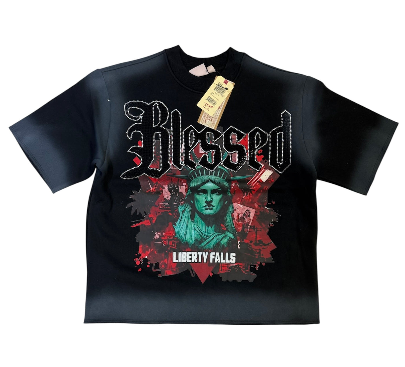 Blessed cropped shirt DM5302BK black