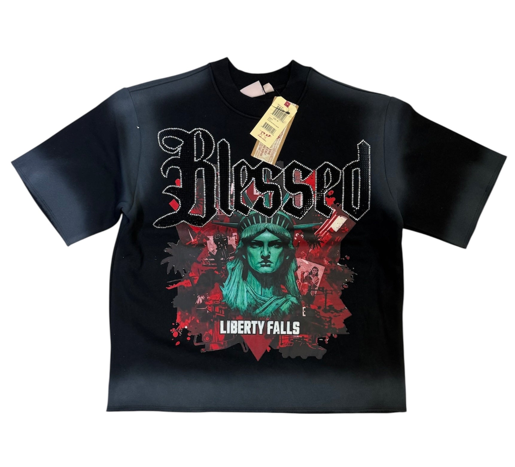 Blessed cropped shirt DM5302BK black