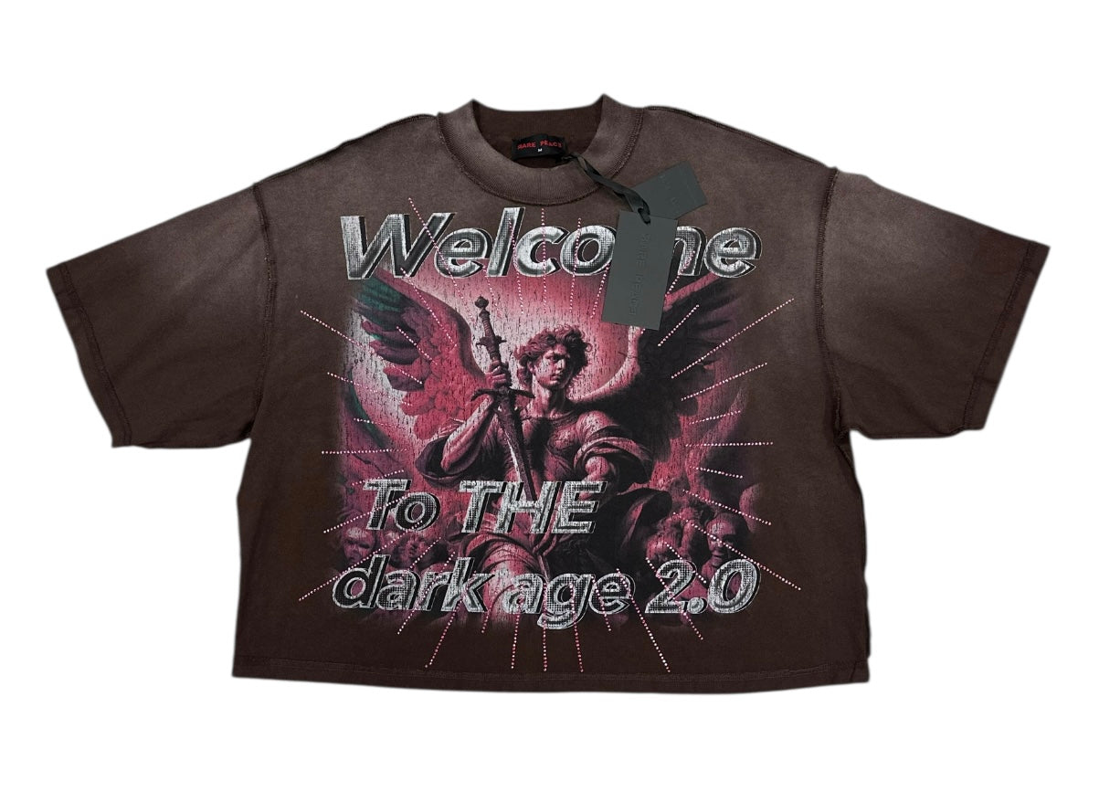 WELCOME CROPPED SHIRT RARE PEACE DK.BROWN RT5040