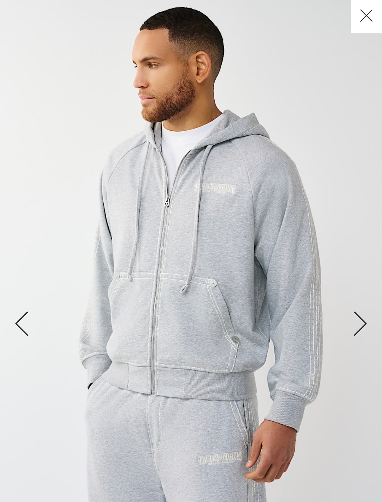 Super T Boxy Zip Hoodie HEATHER GREY 110154