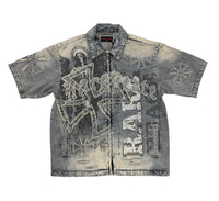 Zip up denim shirt Rare pace RJ6063 MD.TINT