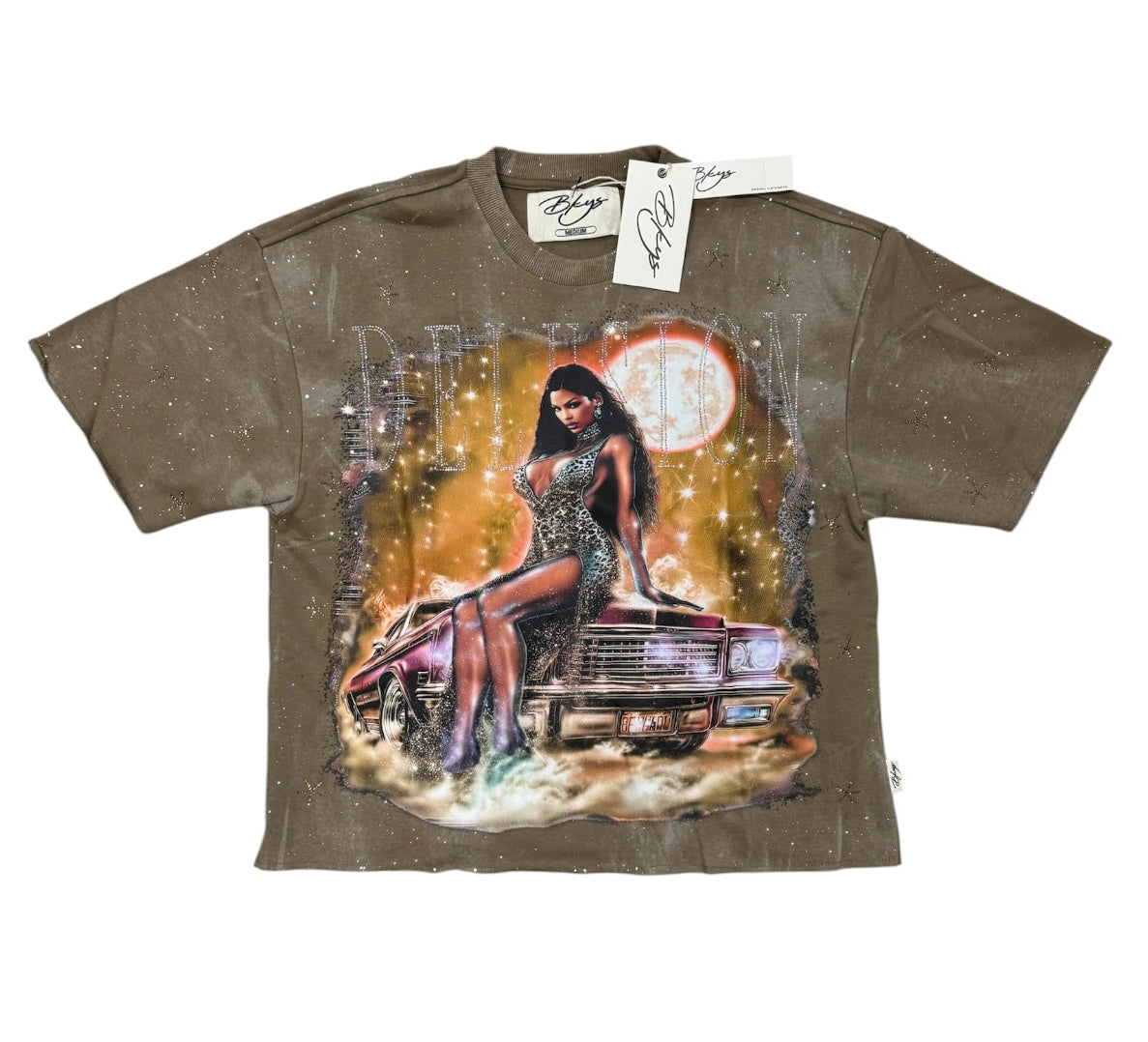 BKYS ALL YOU CROPPED SHIRT T1488 VINTAGE KHAKI