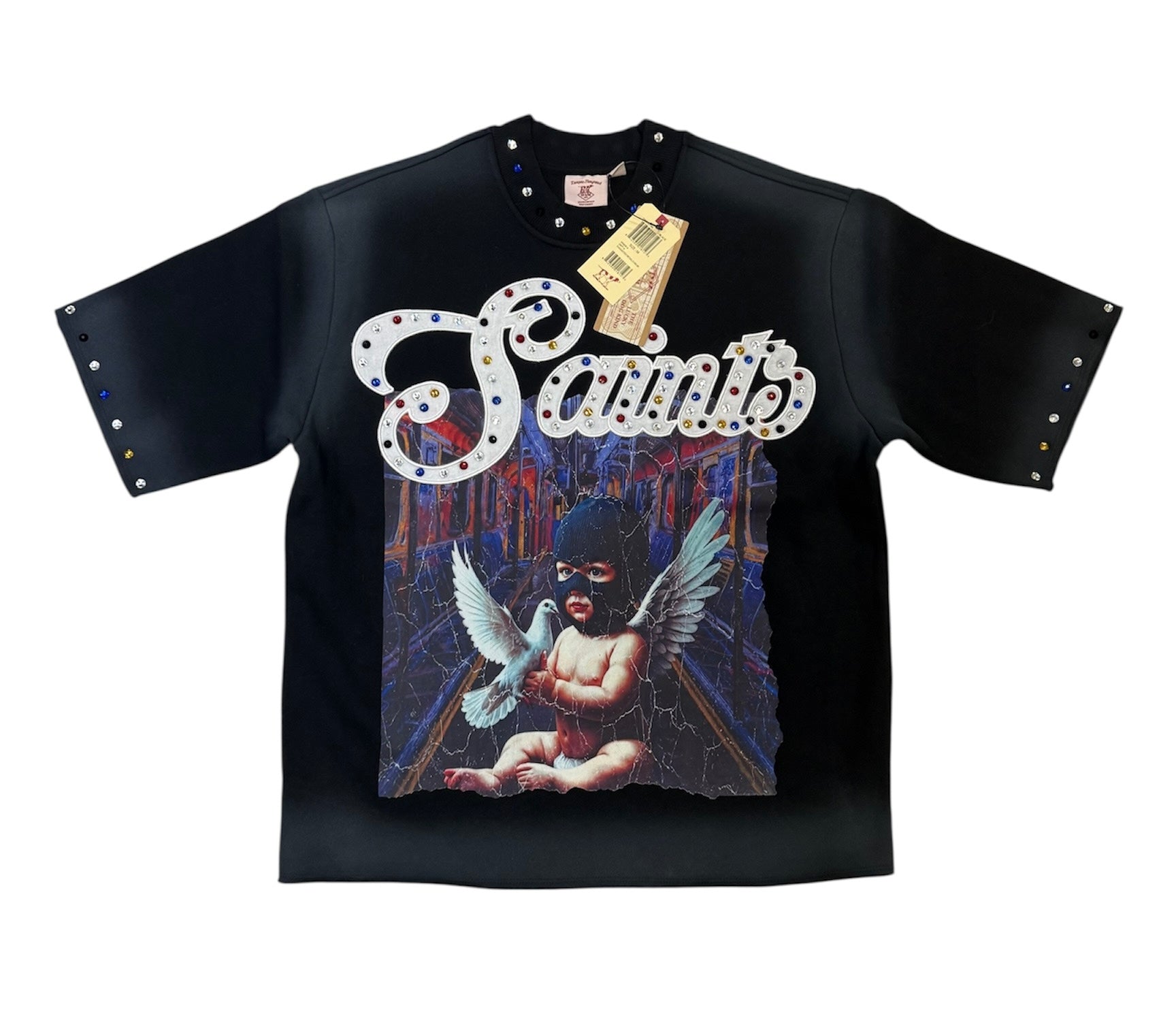 SAINTS Cropped shirt Black DM5301BK