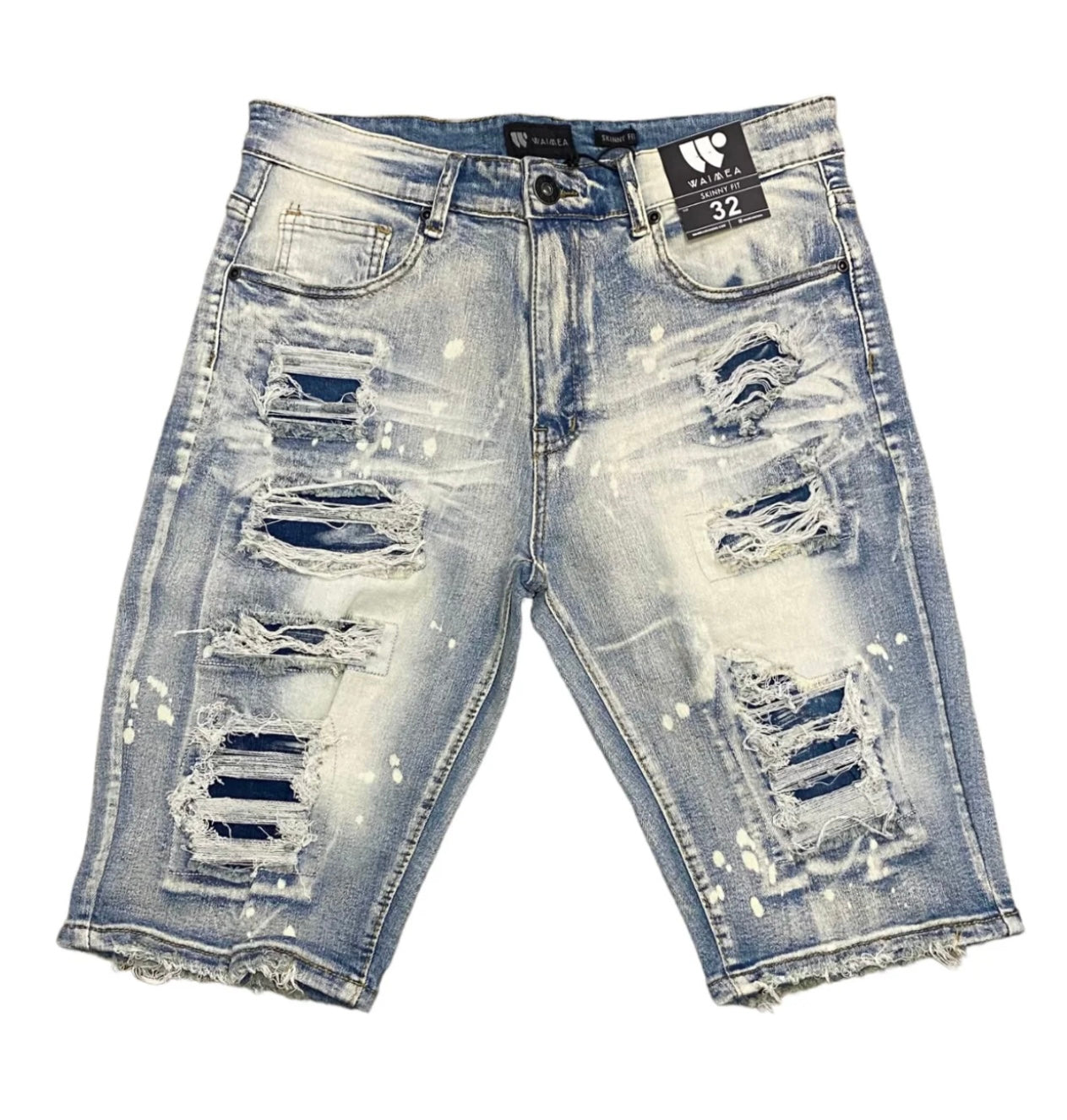 WAIMEA MEN'S RIP AND REPAIR SHORTS Bluewash M7327D
