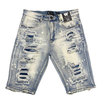 WAIMEA MEN'S RIP AND REPAIR SHORTS Bluewash M7327D